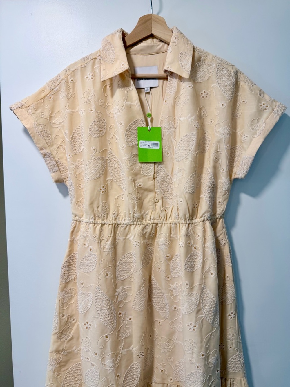 Sam Edelman Cream Eyelet Midi Dress